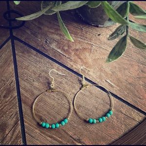 Bead Hoop Earrings